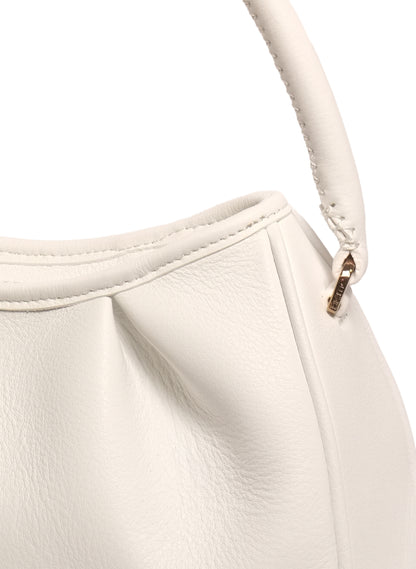 Dimple Pebbled Leather White