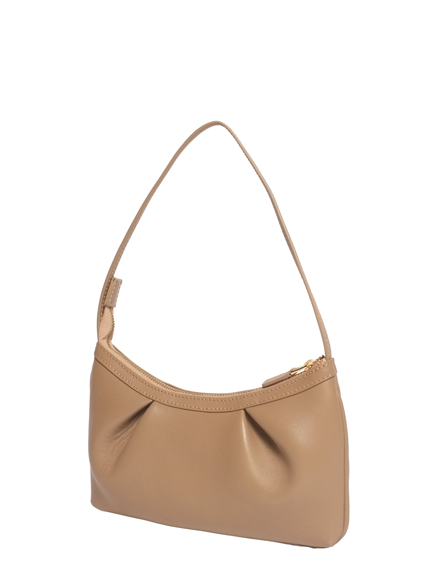 Dimple Pochette Cuir Taupe