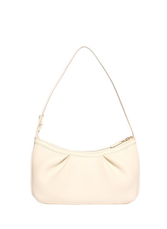 Dimple Pochette Pebbled Leather White