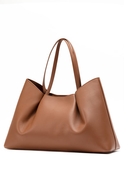 Dimple Tote Leather Cognac