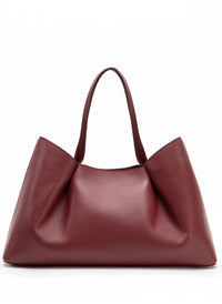 Dimple Tote Leder Burgund