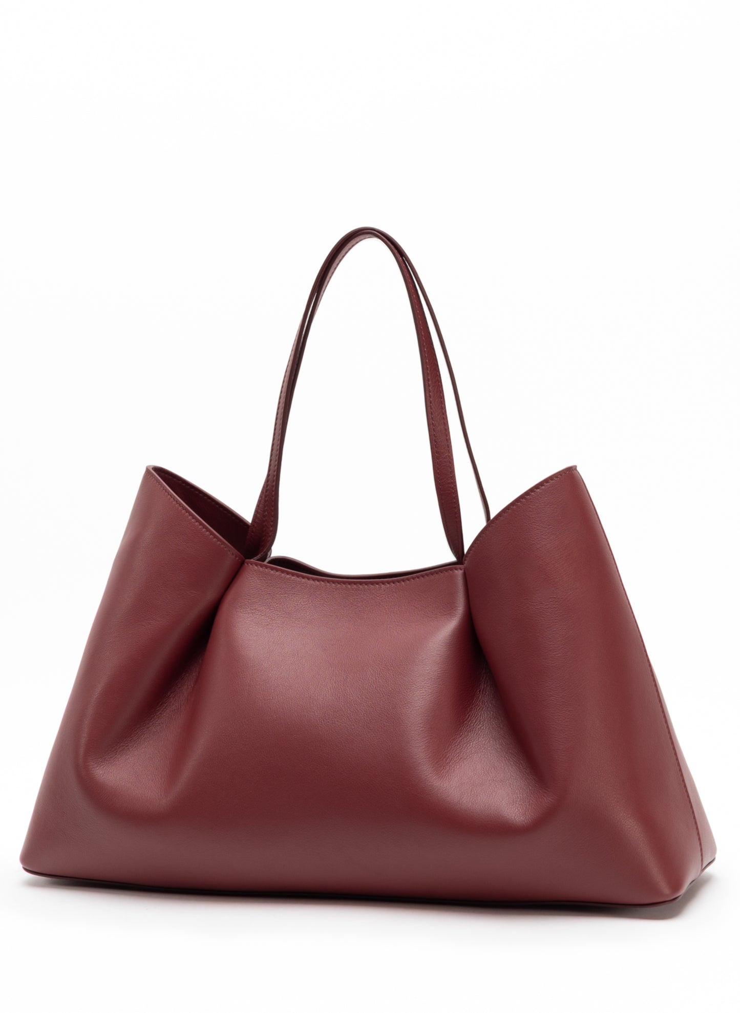 Dimple Tote Leather Burgundy