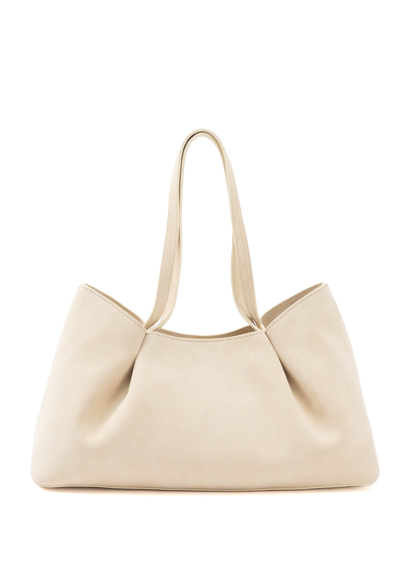 Dimple Tote Medium Suede Sand