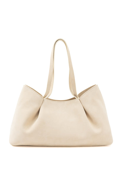Dimple Tote Medium Suede Sand