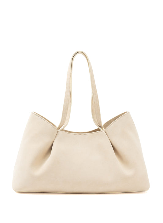 Dimple Tote Medium Suede Sand