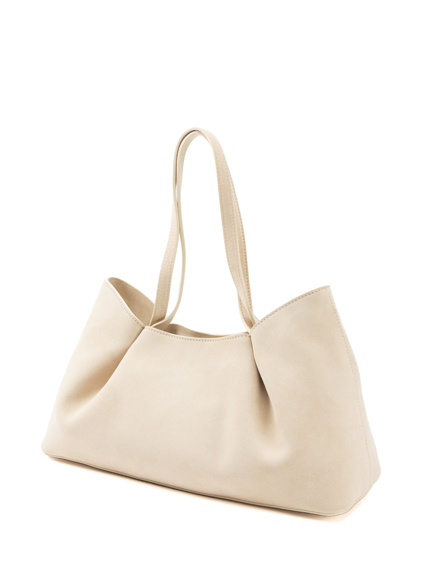 Dimple Tote Medium Suede Sand
