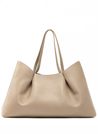 Dimple Tote Pebbled Leather Taupe
