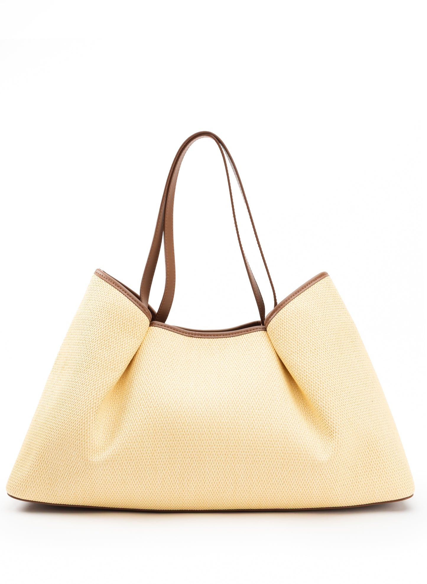 Dimple Tote Raffia Natural/Cognac