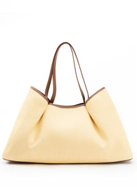 Dimple Tote Raffia Natural/Cognac