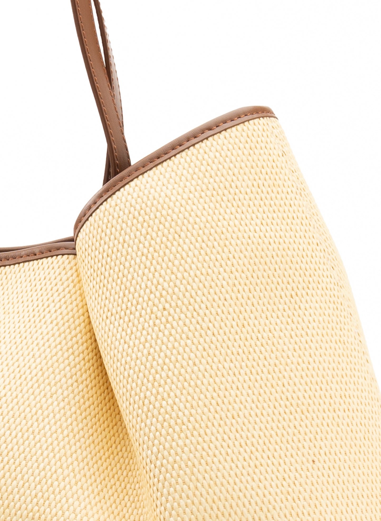 Dimple Tote Raffia Natural/Cognac