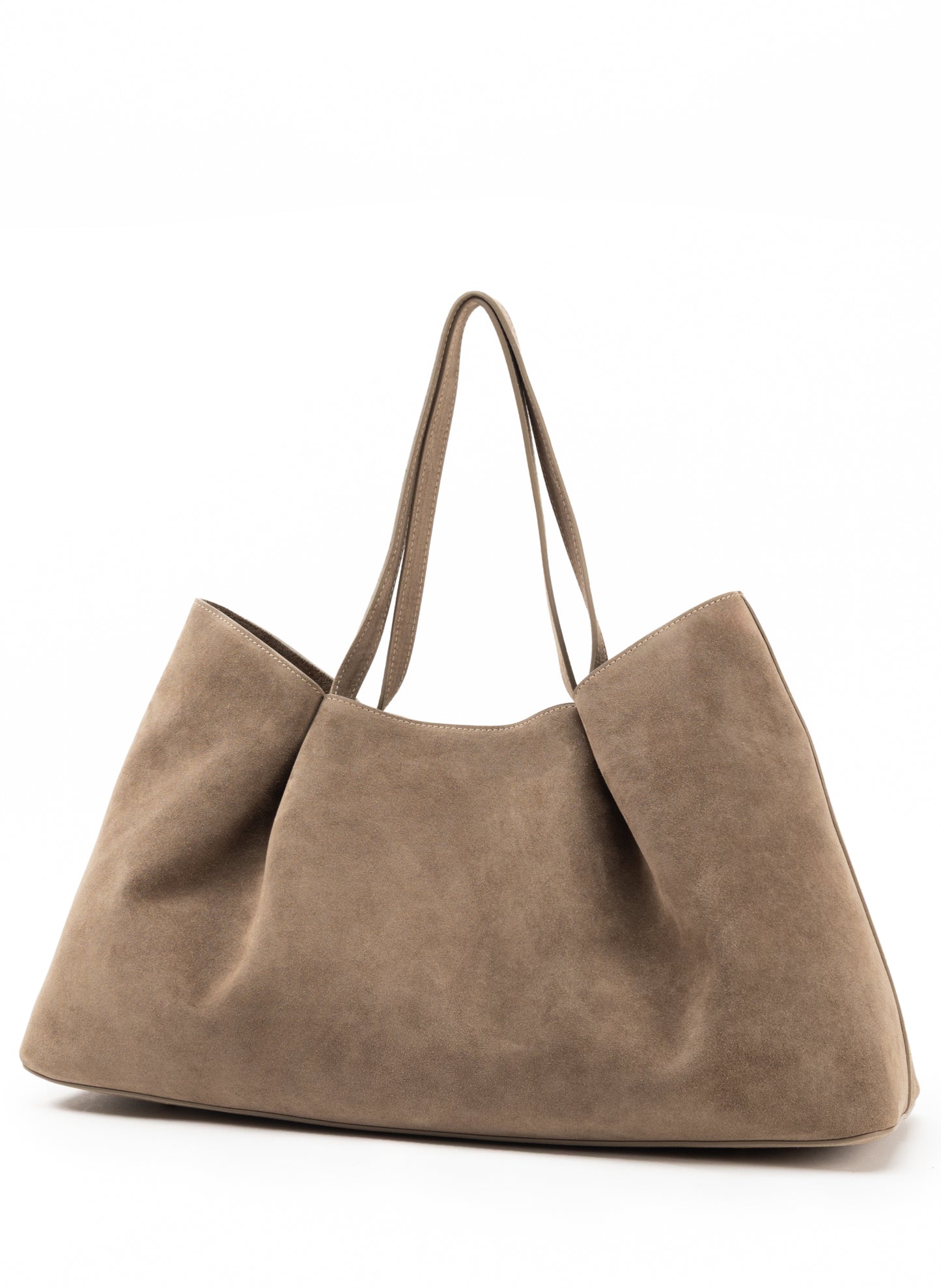 Dimple Tote Suede Taupe