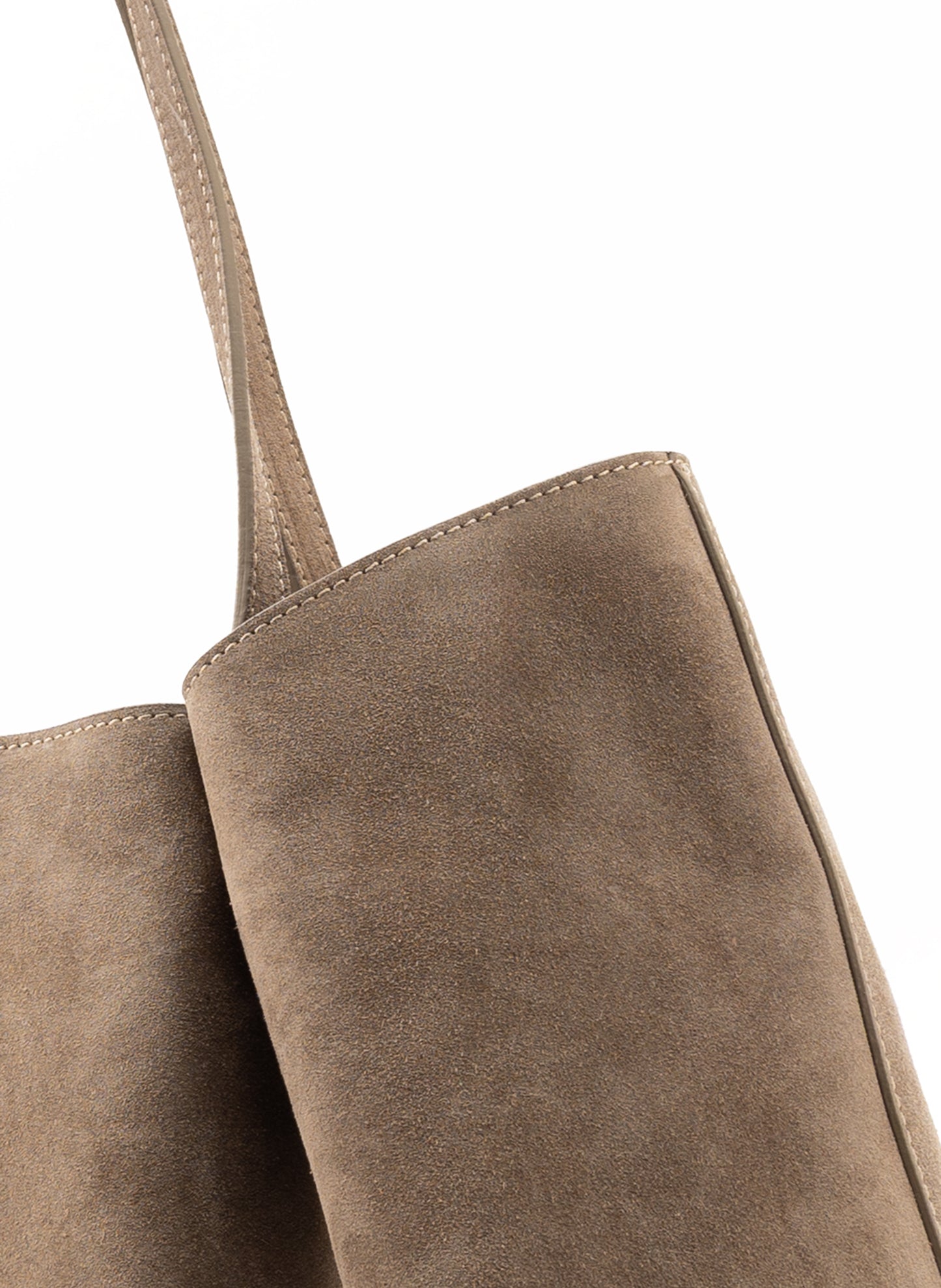 Dimple Tote Suede Taupe