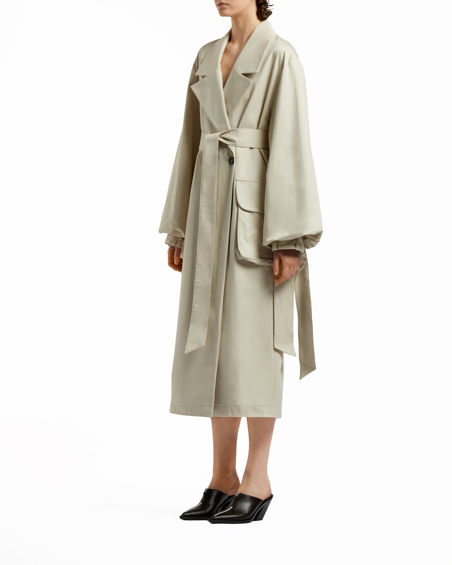 Trench-coat à manches longues