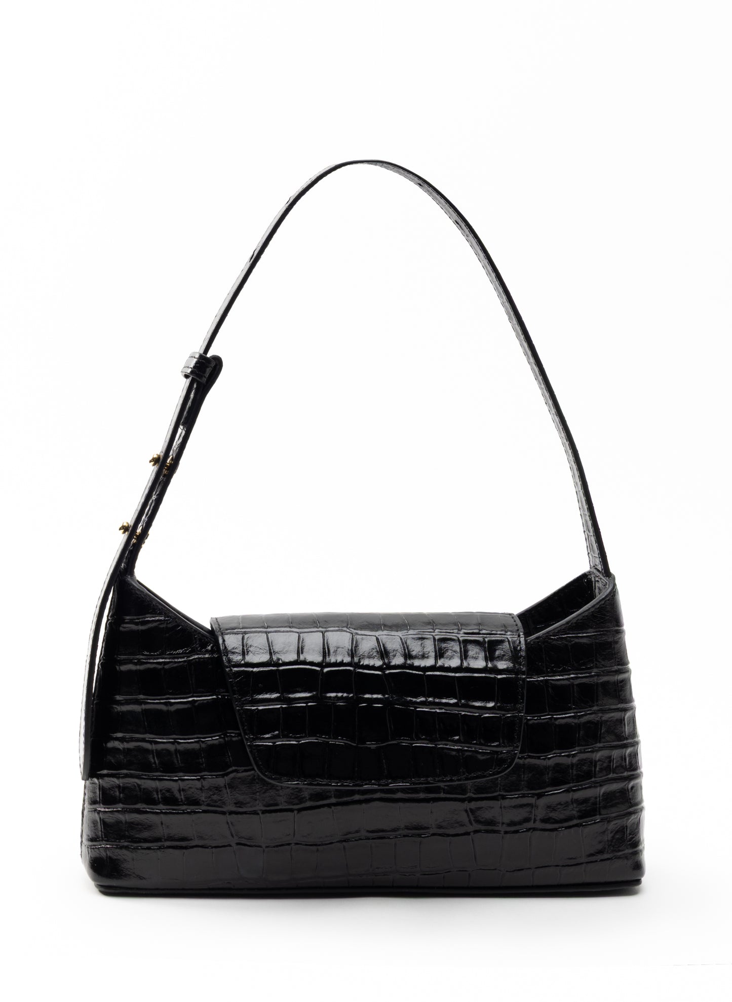 Envelope Croco Leather Black