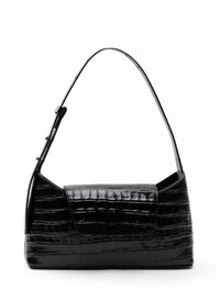 Envelope Croco Leather Black