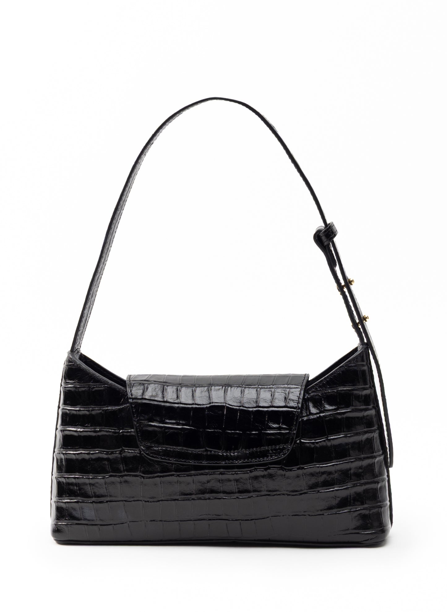 Envelope Croco Leather Black