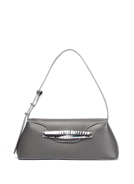 Eva Shoulder Bag Leather Charcoal