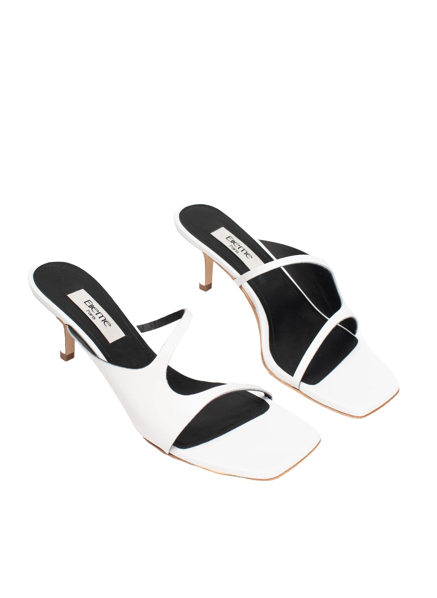 Gemini Heel Sandal Leather White