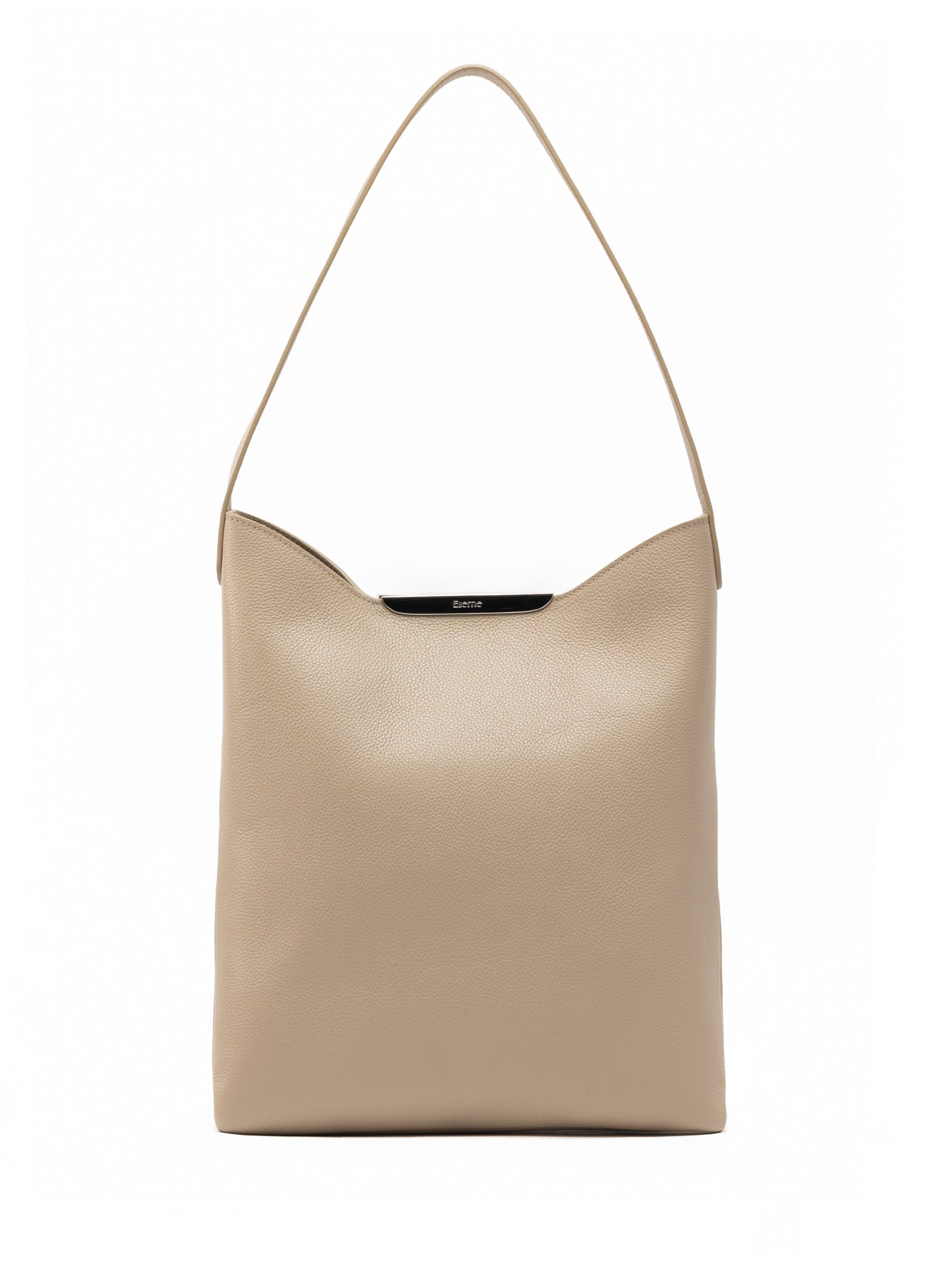Gemini Pebbled Leather Taupe - Silver