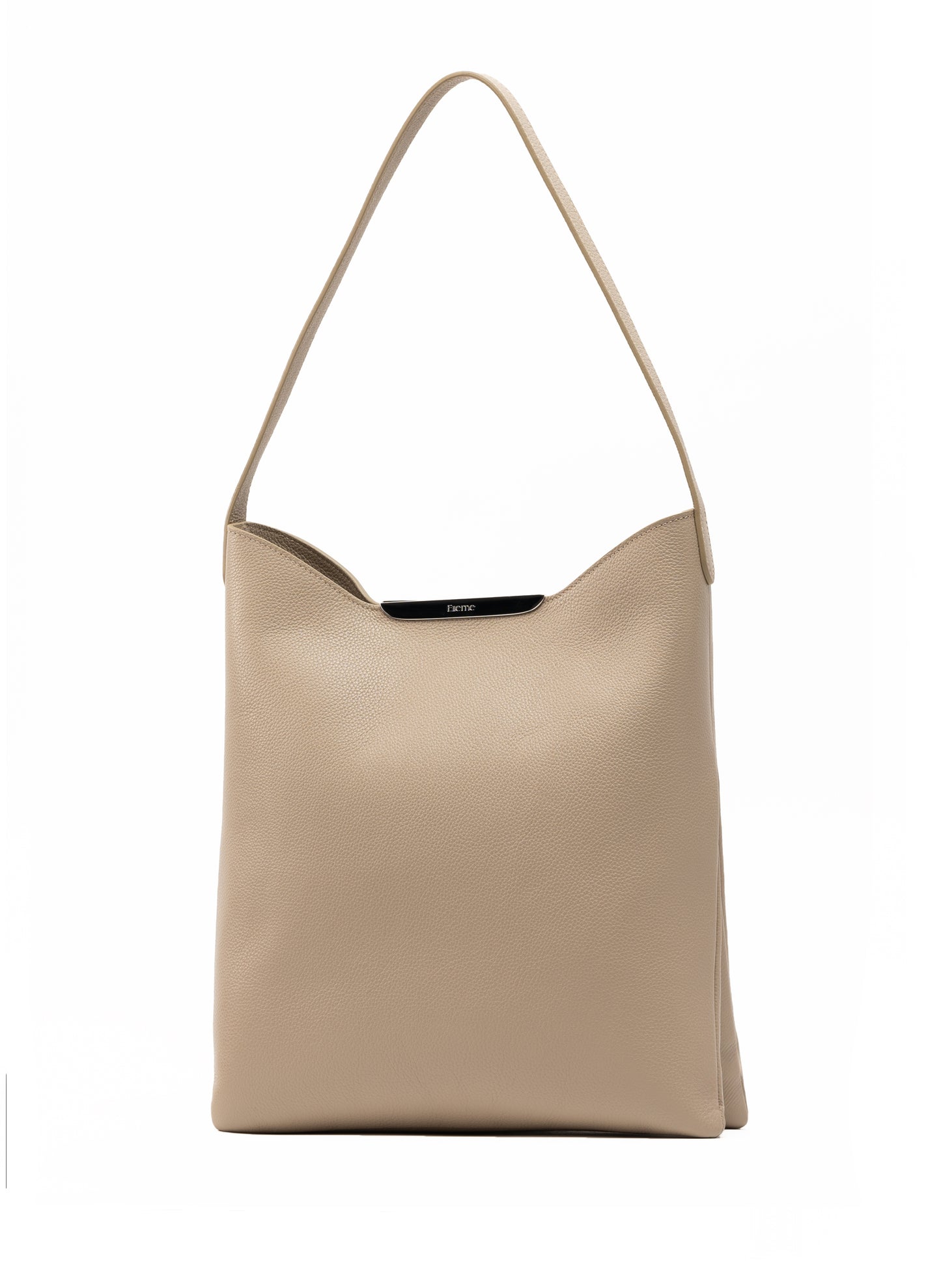 Gemini Pebbled Leather Taupe - Silver