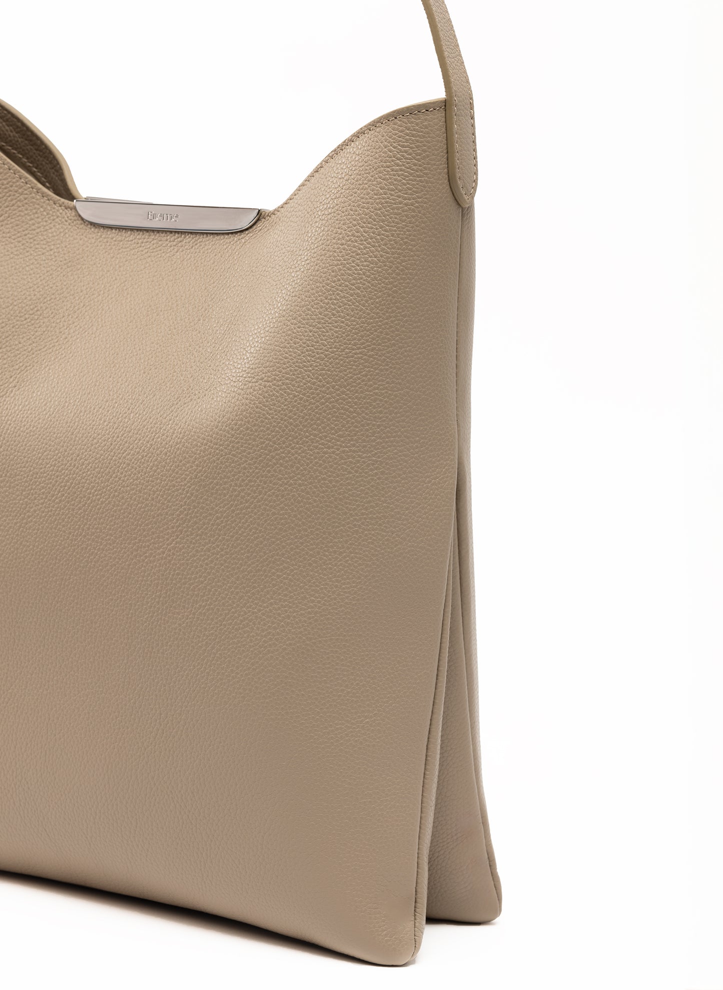 Gemini Pebbled Leather Taupe - Silver