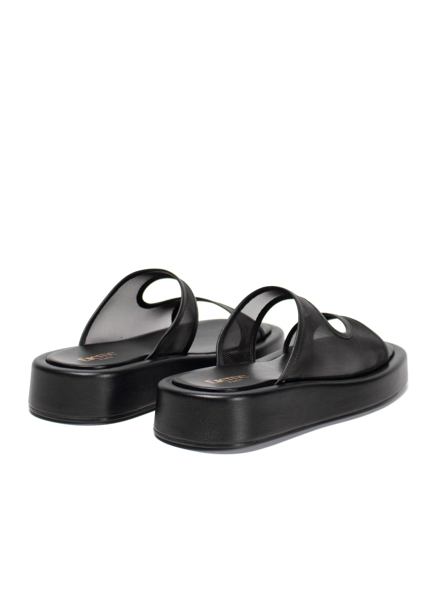 Pantoufle Gemini Slingback Mesh Tissu noir
