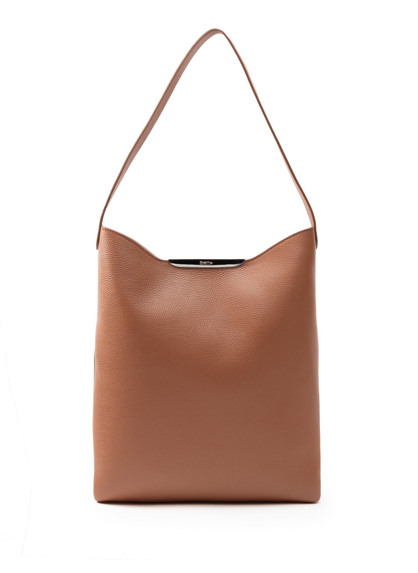 Gemini Pebbled Leather Cognac - Silver