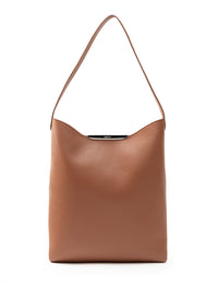 Gemini Pebbled Leather Cognac - Silver