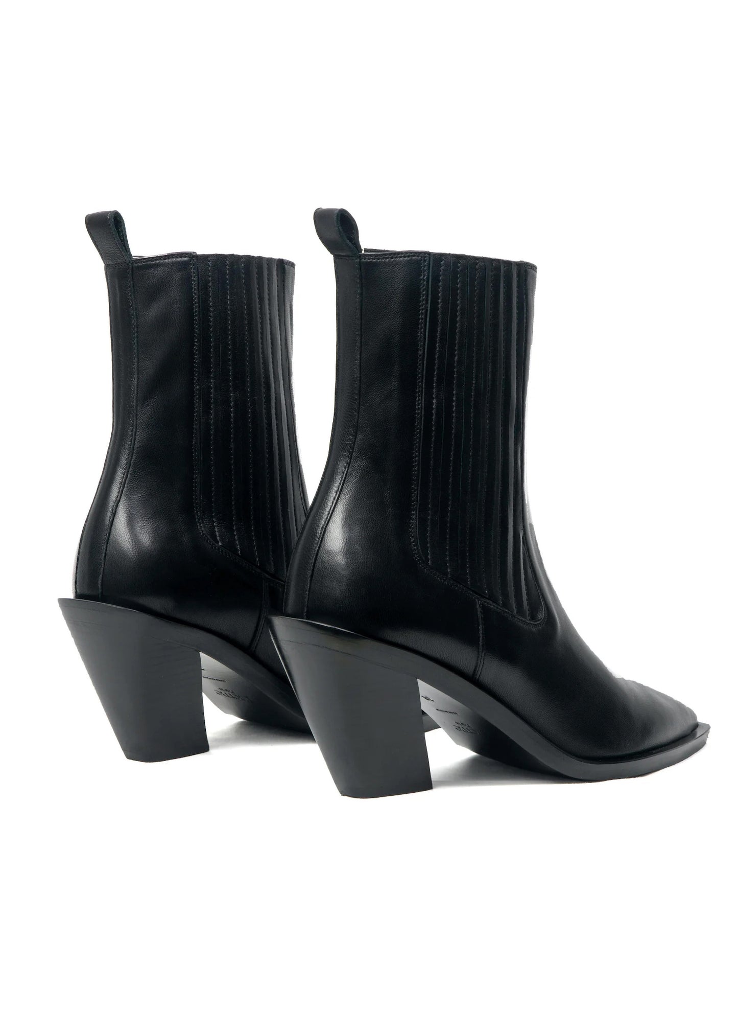 Eclair Boots Elastic Leather Noir
