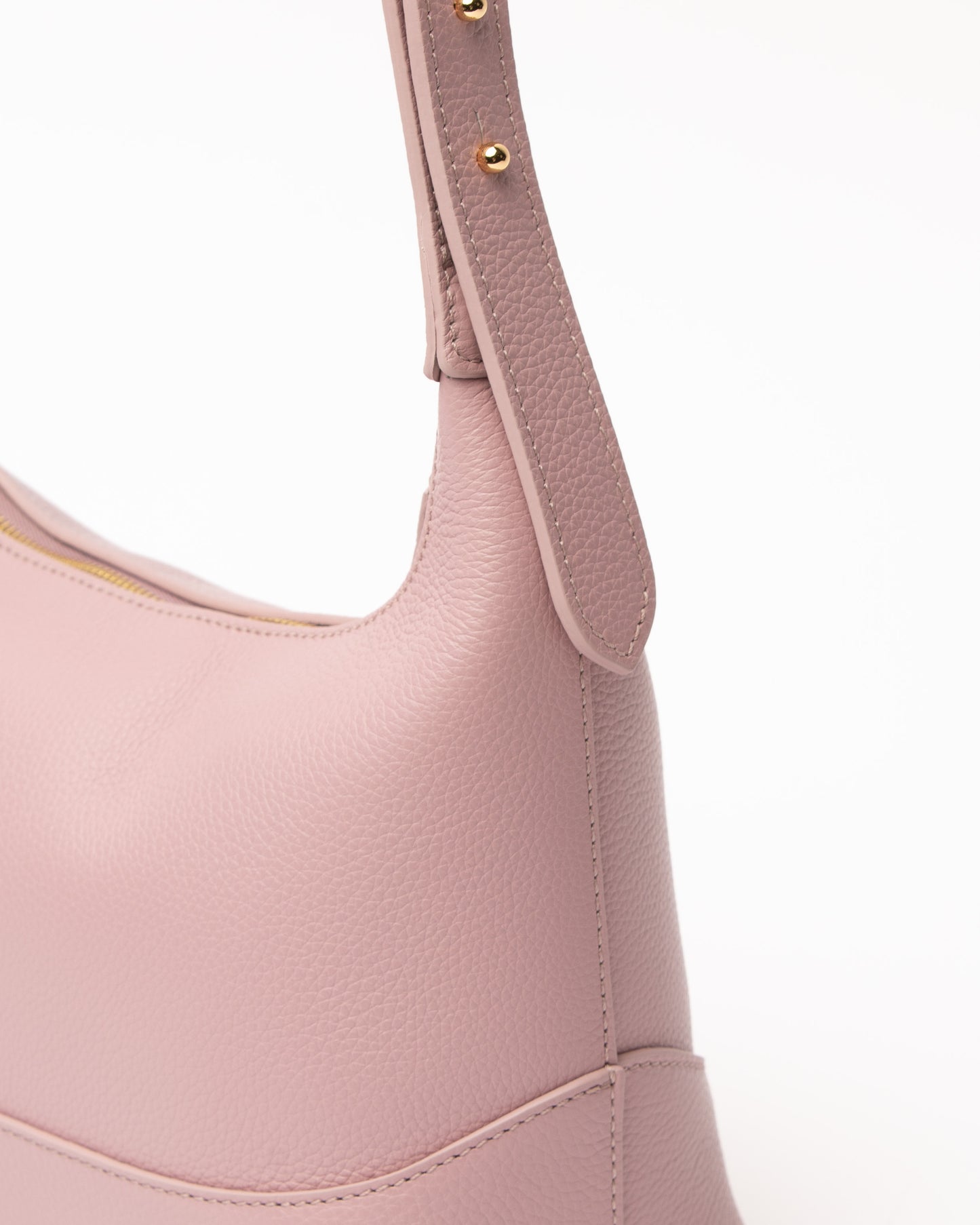 Boucle Cuir Grainé Mauve