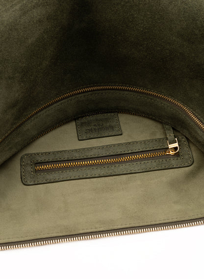 Trousse Large Suede Khaki