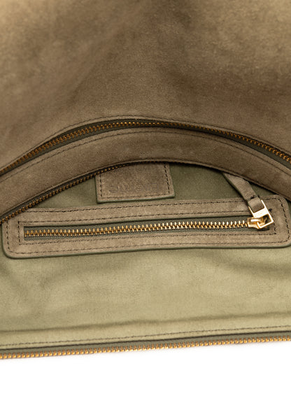 Trousse Large Suede Truffle