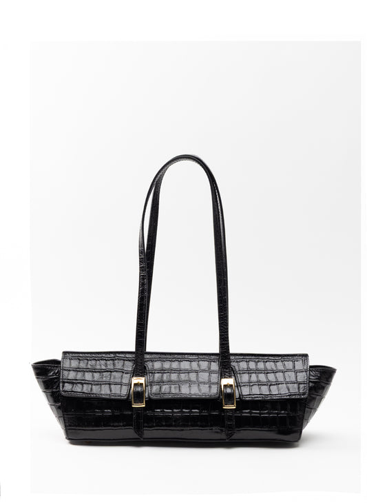 Le Bateau Croco Leather Black