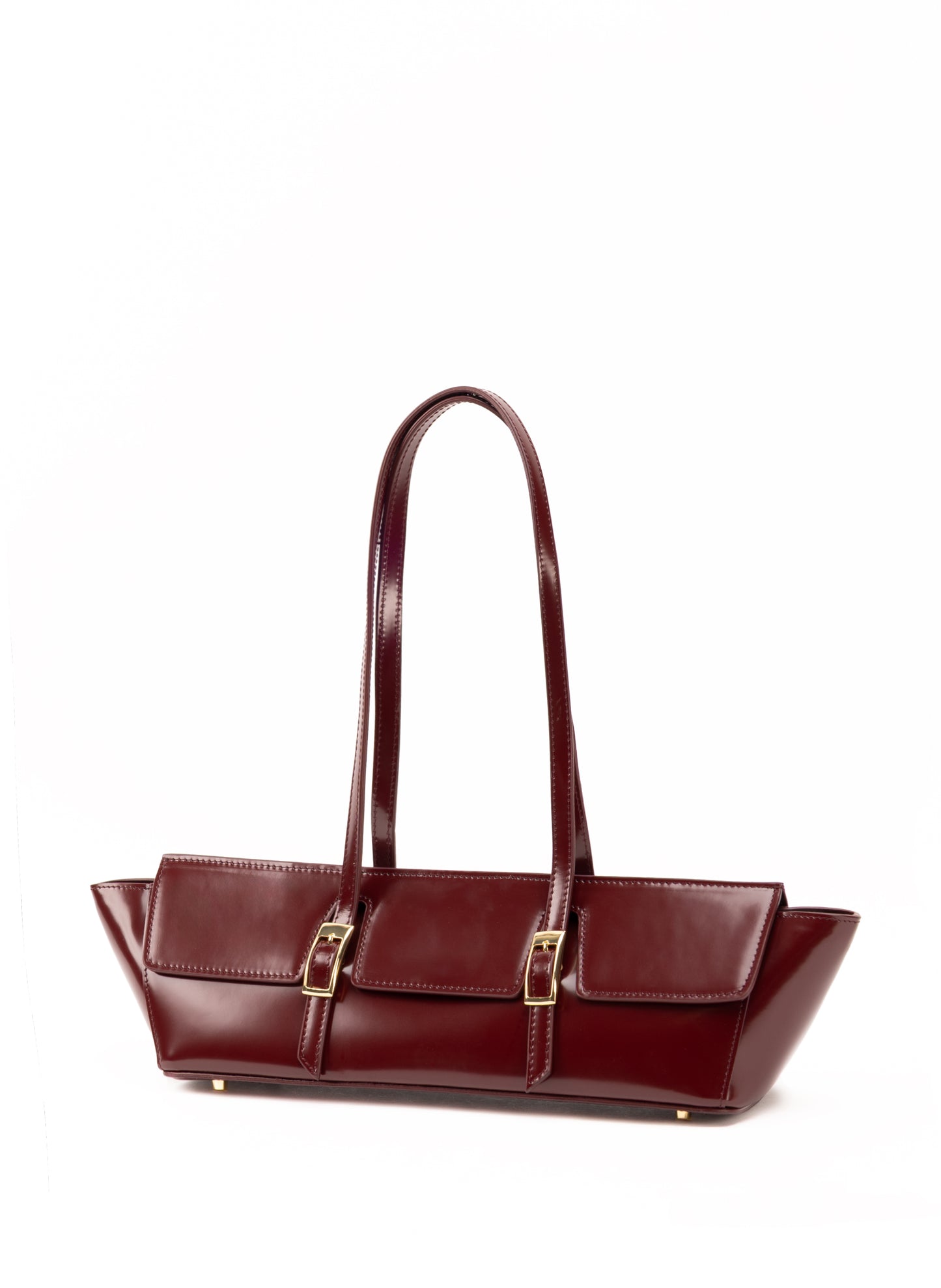 Le Bateau cuir verni vin