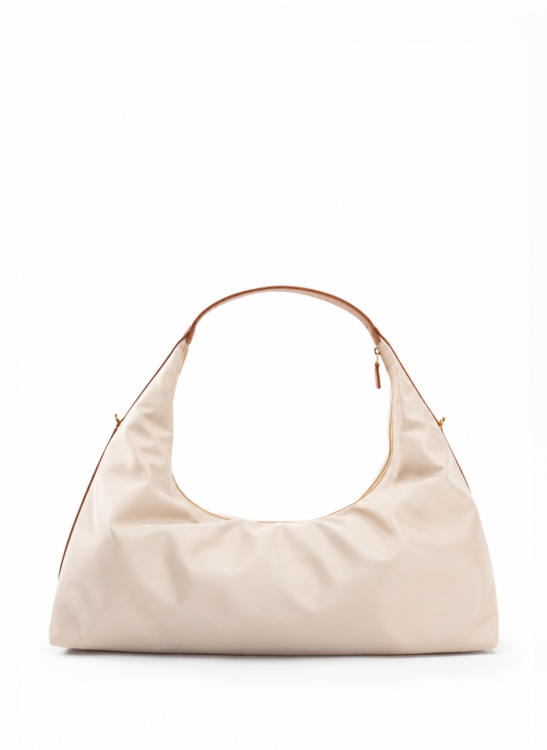Le Nylon Large Nylon/Leather Trimming Beige/Cognac