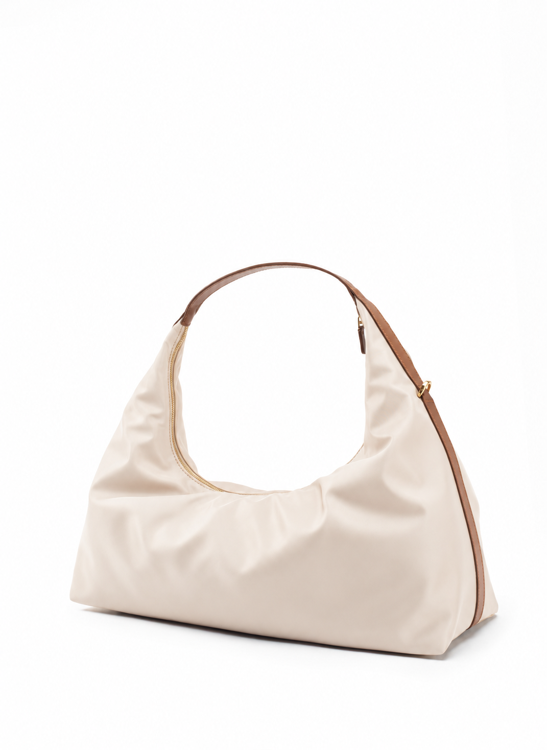 Le Nylon Large Nylon/Leather Trimming Beige/Cognac