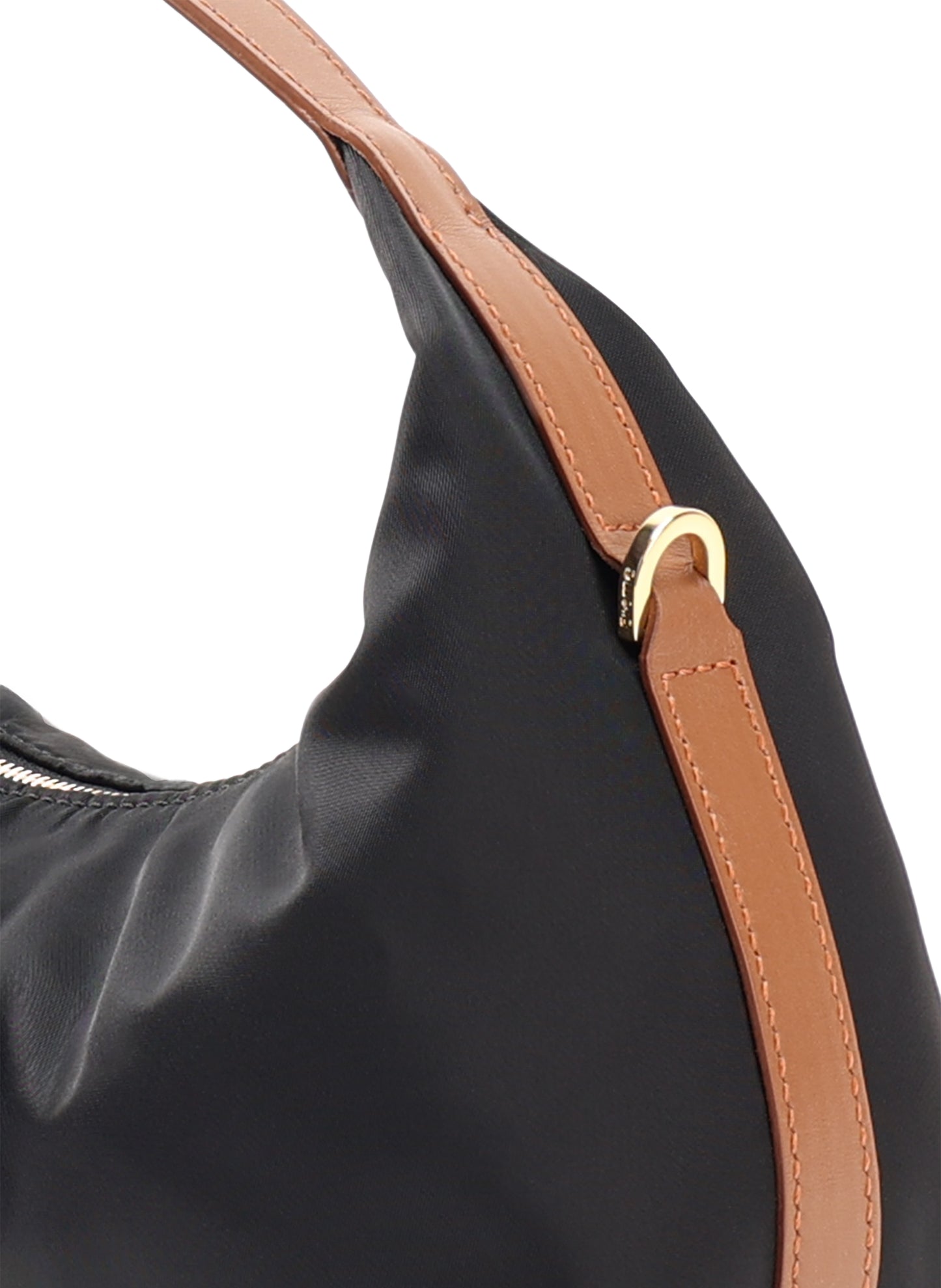 Le Nylon Medium Nylon/Leather Trimming Black/Cognac