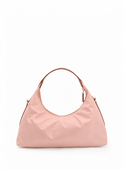 Le Nylon Medium Nylon/Leather Trimming Dust Pink/Cognac