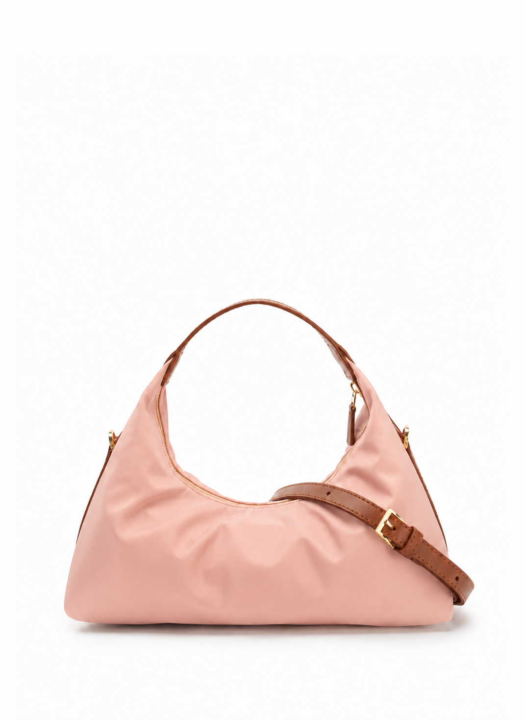 Le Nylon Medium Nylon/Leather Trimming Dust Pink/Cognac