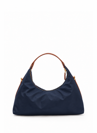 Le Nylon Medium Nylon/Leather Trimming Navy/Cognac