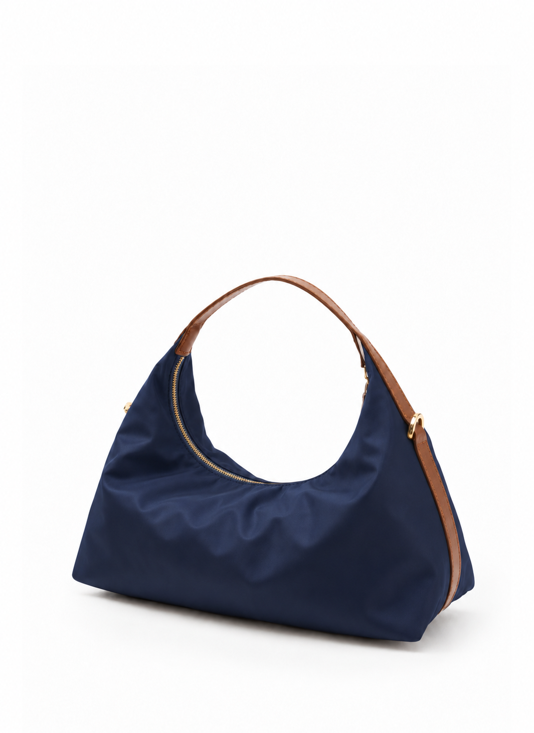 Le Nylon Medium Nylon/Leather Trimming Navy/Cognac