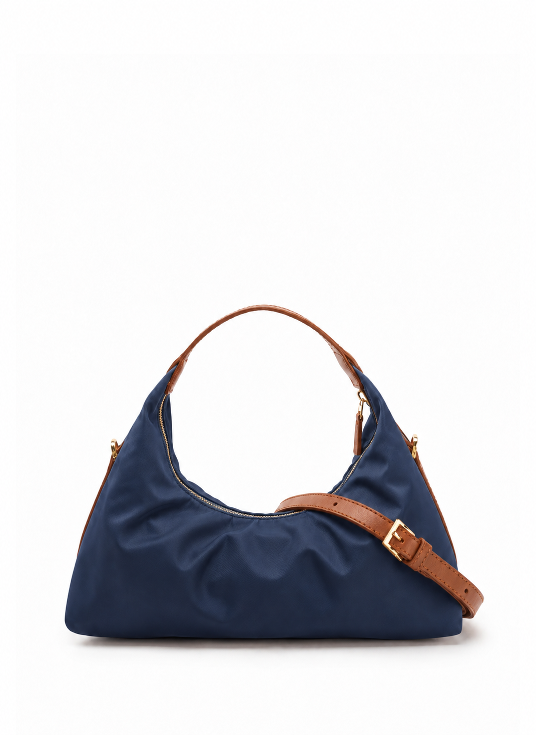 Le Nylon Medium Nylon/Leather Trimming Navy/Cognac