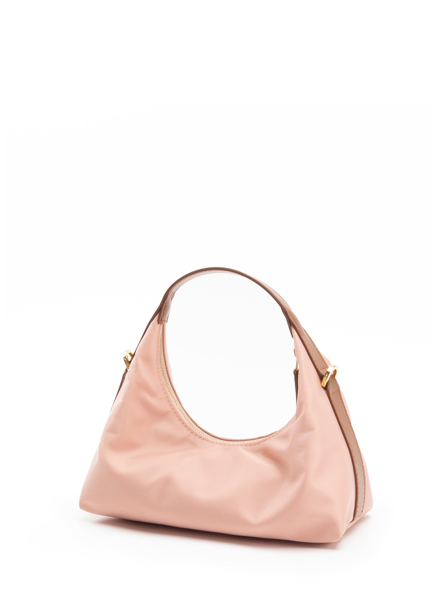 Le Nylon Mini Nylon/Leather Trimming Dust Pink/Cognac