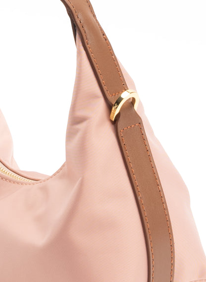 Le Nylon Mini Nylon/Leather Trimming Dust Pink/Cognac