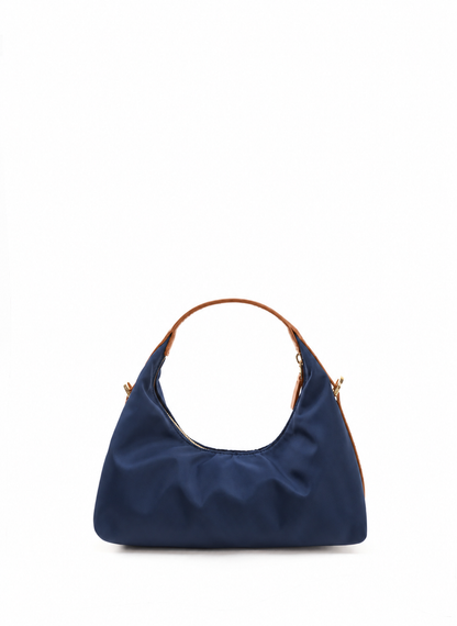 Le Nylon Mini Nylon/Leather Trimming Navy/Cognac