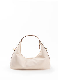 Le Nylon Small Nylon/Leather Trimming Beige/Cognac