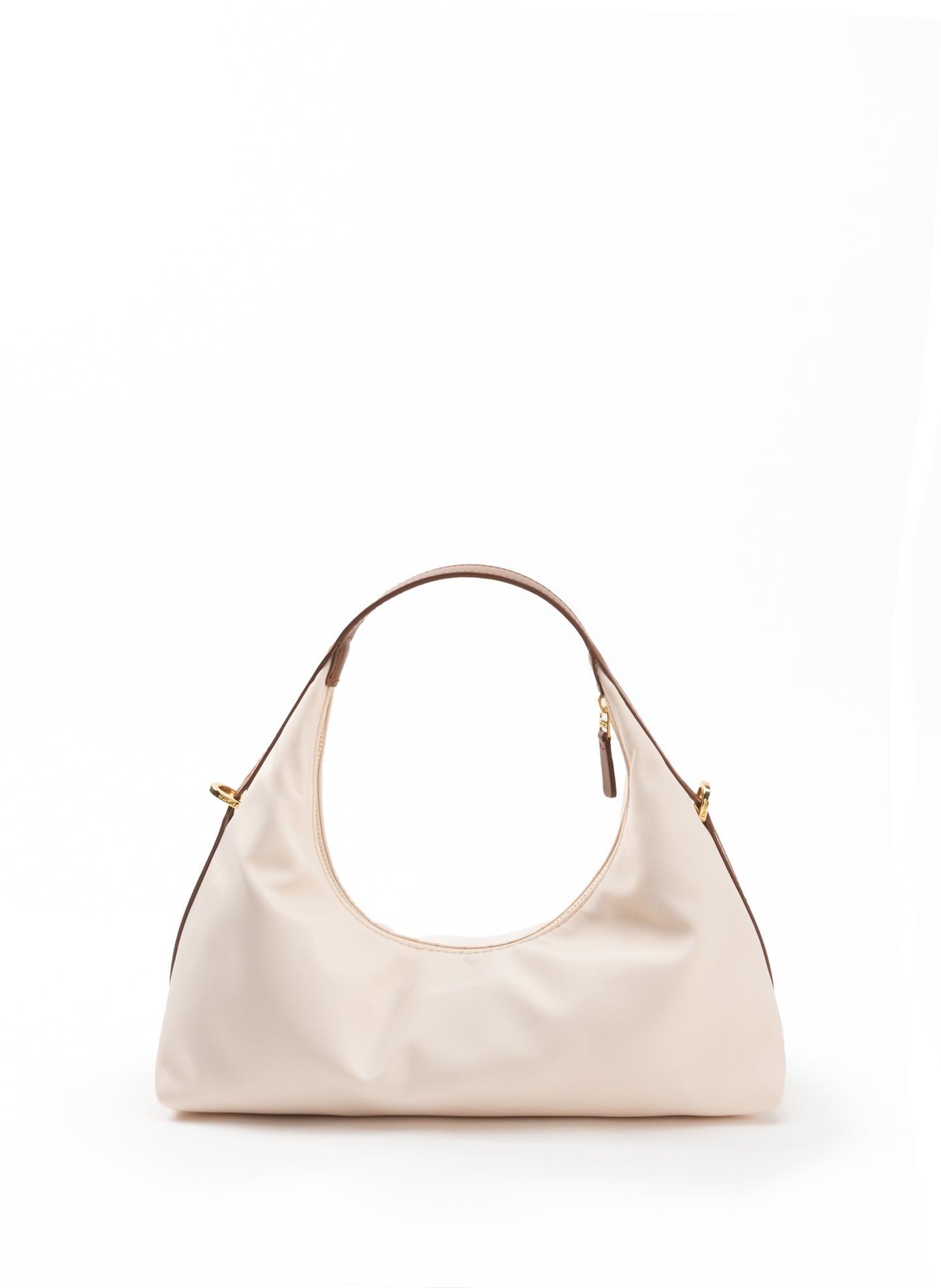 Le Nylon Small Nylon/Leather Trimming Beige/Cognac