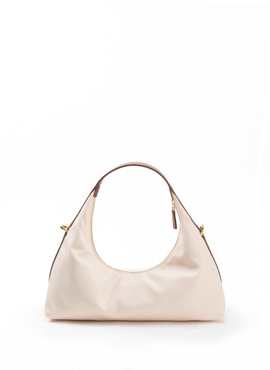 Le Nylon Small Nylon/Leather Trimming Beige/Cognac