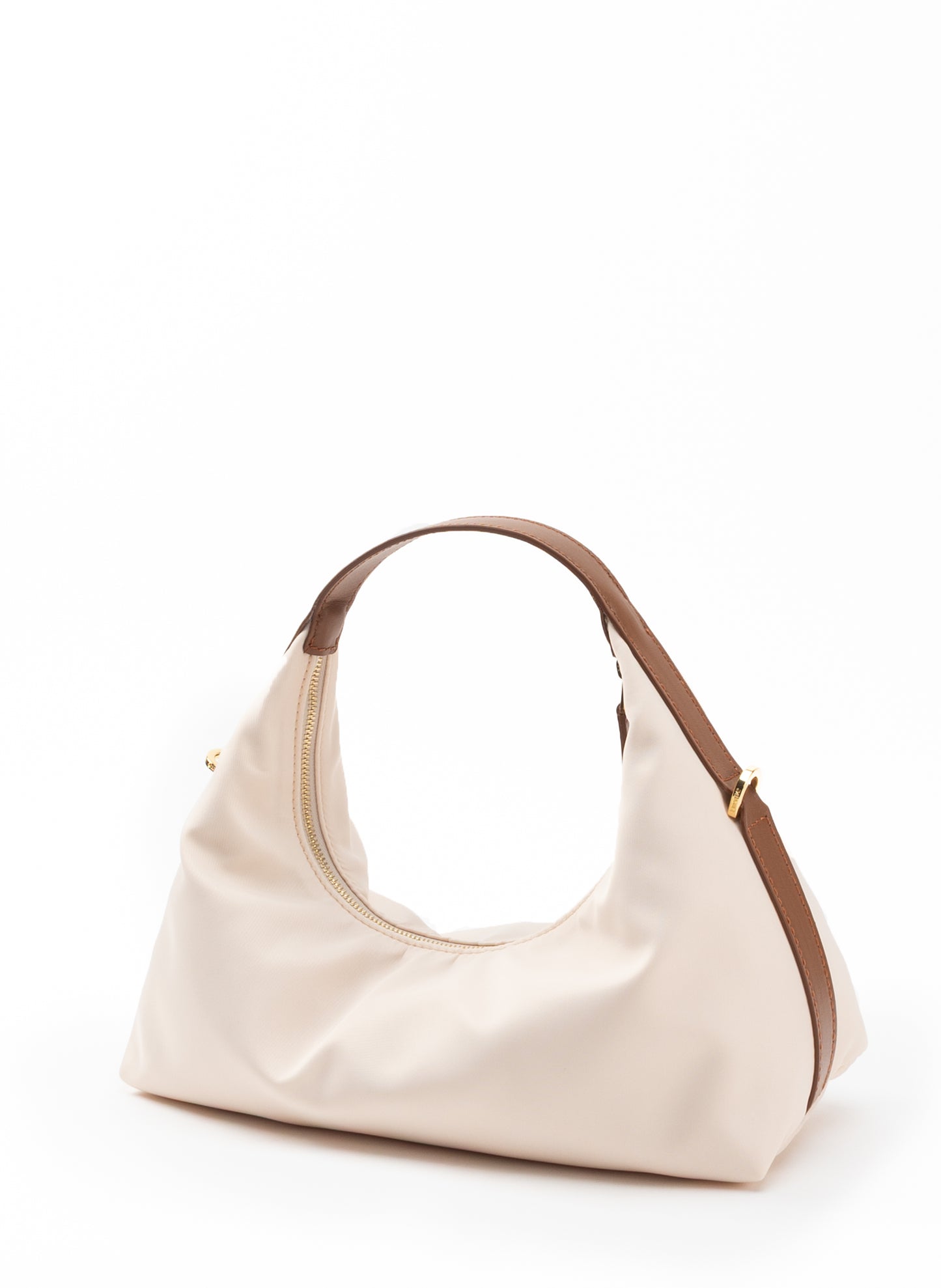 Le Nylon Small Nylon/Leather Trimming Beige/Cognac