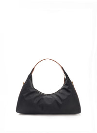 Le Nylon Small Nylon/Leather Trimming Black/Cognac